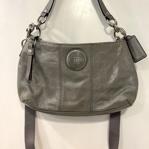 COACH Signature Stitched Patent Leather Cross-body Handbag